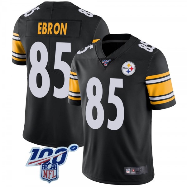 Men’s Pittsburgh Steelers #85 Eric Ebron 100th Vapor Jersey – Black Limited