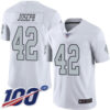 Nike Raiders #42 Karl Joseph White Men’s Stitched NFL Limited Rush 100th Season Jersey