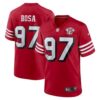 Men’s San Francisco 49ers #97 Nick Bosa 75th Anniversary Red Nike Jersey