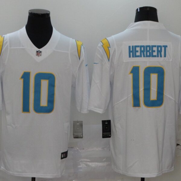 Men’s Los Angeles Chargers #10 Justin Herbert White 2020 NEW Vapor Untouchable Stitched NFL Nike Limited Jersey