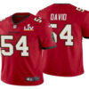 Men’s Tampa Bay Buccaneers #54 Lavonte David Red 2021 Super Bowl LV Limited Stitched NFL Jersey