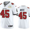 Men’s Tampa Bay Buccaneers #45 Devin White White 2021 Super Bowl LV Vapor Untouchable Stitched Nike Limited NFL Jersey