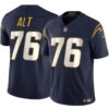 Men’s Los Angeles Chargers #76 Joe Alt Navy 2024 Draft F.U.S.E. Vapor Limited Football Stitched Jersey