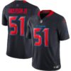 Men’s Houston Texans #51 Will Anderson Jr. Navy 2024 2nd Alternate F.U.S.E Vapor Football Stitched Jersey