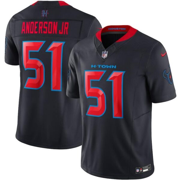Men’s Houston Texans #51 Will Anderson Jr. Navy 2024 2nd Alternate F.U.S.E Vapor Football Stitched Jersey
