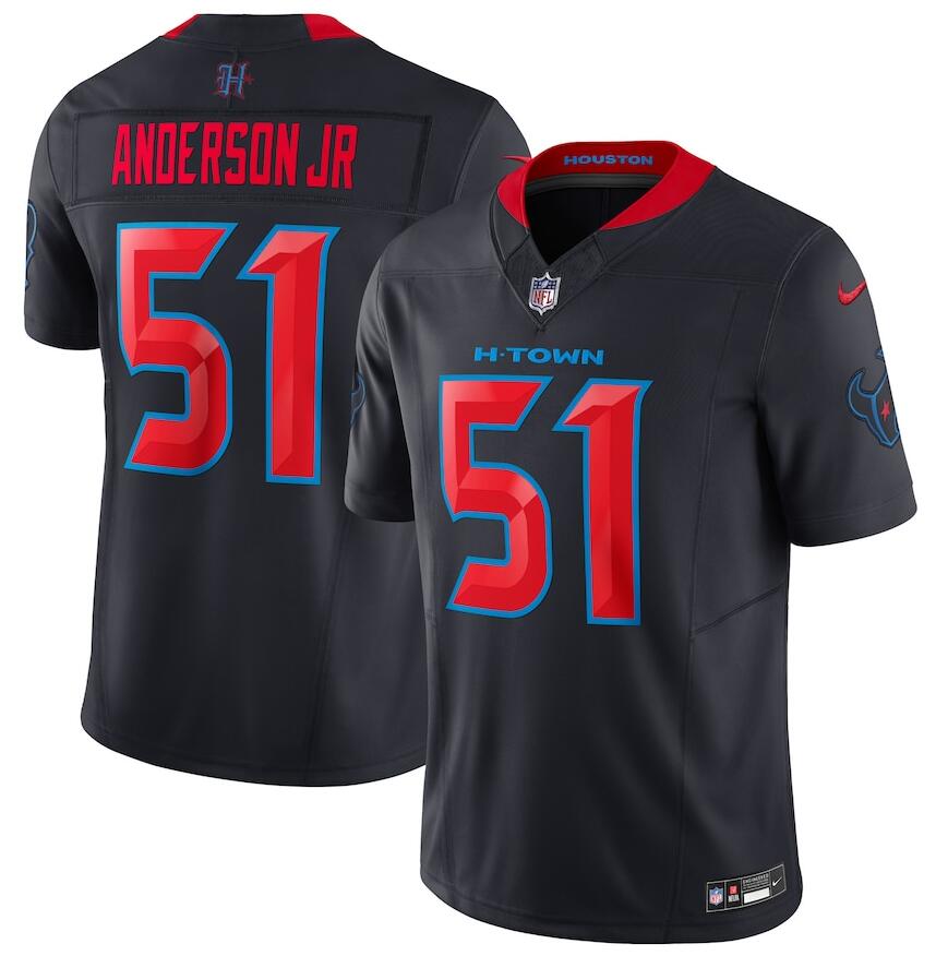 Men’s Houston Texans #51 Will Anderson Jr. Navy 2024 2nd Alternate F.U.S.E Vapor Football Stitched Jersey
