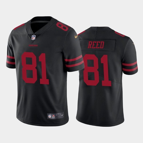 Men’s San Francisco 49ers Black Limited #81 Jordan Reed Football Alternate Vapor Untouchable Jersey