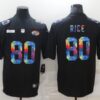 Men’s San Francisco 49ers #80 Jerry Rice Multi-Color Black 2020 NFL Crucial Catch Vapor Untouchable Nike Limited Jersey