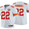 Men’s Kansas City Chiefs #22 Juan Thornhill White 2021 Super Bowl LV Limited Stitched NFL Jersey