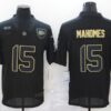 Men’s Kansas City Chiefs #15 Patrick Mahomes Black 2020 Salute To Service Stitched NFL Nike Limited Jersey