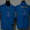 Men’s Detroit Lions #9 Matthew Stafford Light Blue With Number Team Logo 2020 Vapor Untouchable Stitched NFL Nike Limited Jersey