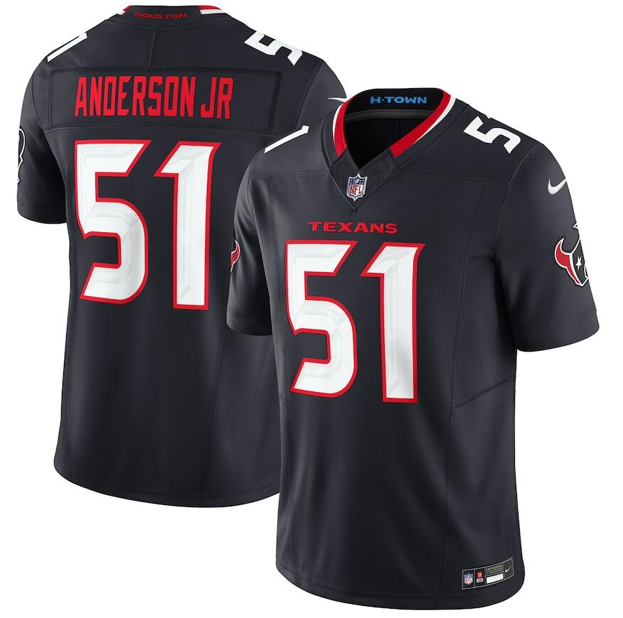 Men’s Houston Texans #51 Will Anderson Jr. Navy 2024 Vapor F.U.S.E. Limited Football Stitched Jersey