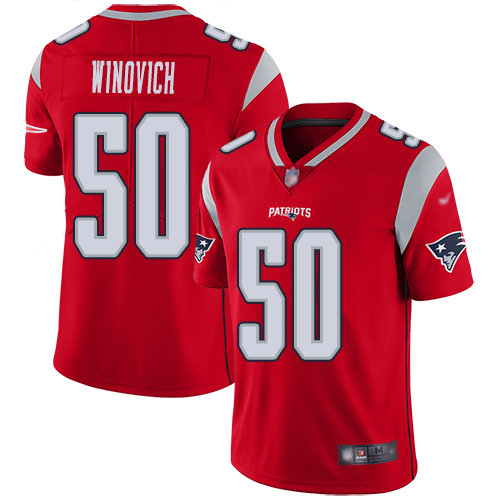 Men’s New England Patriots #50 Chase Winovich Limited Red Inverted Legend Jersey