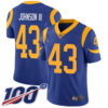 Rams #43 John Johnson III Royal Blue Alternate Men’s Stitched Football 100th Season Vapor Limited Jersey
