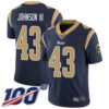 Rams #43 John Johnson III Navy Blue Team Color Men’s Stitched Football 100th Season Vapor Limited Jersey