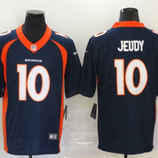 Men’s Denver Broncos #10 Jerry Jeudy Navy Blue 2020 Vapor Untouchable Stitched NFL Nike Limited Jersey