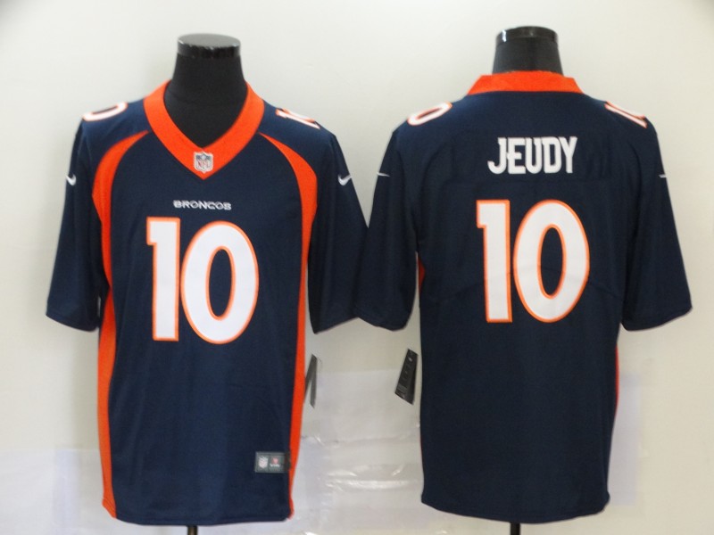Men’s Denver Broncos #10 Jerry Jeudy Navy Blue 2020 Vapor Untouchable Stitched NFL Nike Limited Jersey