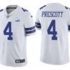 Men’s Dallas Cowboys #4 Dak Prescott White 60th Anniversary Vapor Untouchable Stitched NFL Nike Limited Jersey