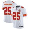 Men’s Nike Kansas City Chiefs #25 Clyde Edwards-Helaire Limited White Vapor Untouchable Jersey