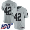 Nike Raiders #42 Karl Joseph Silver Men’s Stitched NFL Limited Inverted Legend 100th Season Jersey