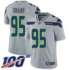 Nike Seahawks #95 L.J. Collier Grey Alternate Men’s Stitched NFL 100th Season Vapor Limited Jersey
