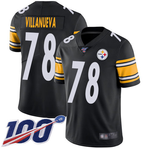 Nike Steelers #78 Alejandro Villanueva Black Team Color Men’s Stitched NFL 100th Season Vapor Limited Jersey