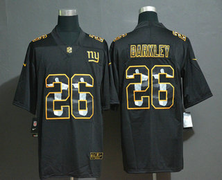 Men’s New York Giants #26 Saquon Barkley Jesus Faith Black Vapor Untouchable Stitched NFL Nike Limited Jersey