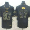 Men’s San Francisco 49ers #97 Nick Bosa Black 100th Season Golden Edition Jersey