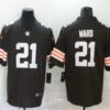 Men’s Cleveland Browns #21 T.J. Ward Brown 2020 NEW Vapor Untouchable Stitched NFL Nike Limited Jersey