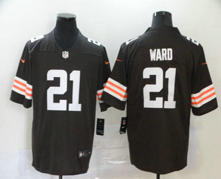 Men’s Cleveland Browns #21 T.J. Ward Brown 2020 NEW Vapor Untouchable Stitched NFL Nike Limited Jersey