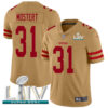 Nike 49ers #31 Raheem Mostert Gold Super Bowl LIV 2020 Men’s Stitched NFL Limited Inverted Legend Jersey