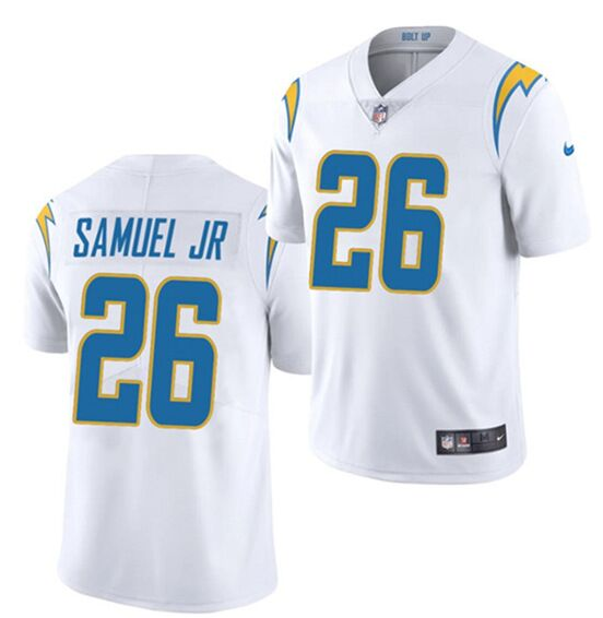 Men’s White Los Angeles Chargers #26 Asante Samuel Jr. Vapor Untouchable Limited Stitched Jersey
