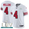 Nike 49ers #4 Nick Mullens White Super Bowl LIV 2020 Rush Men’s Stitched NFL Vapor Untouchable Limited Jersey