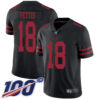 Nike 49ers #18 Dante Pettis Black Alternate Men’s Stitched NFL 100th Season Vapor Limited Jersey