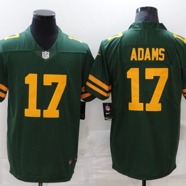 Men’s Green Bay Packers #17 Davante Adams Green Yellow 2021 Vapor Untouchable Stitched NFL Nike Limited Jersey