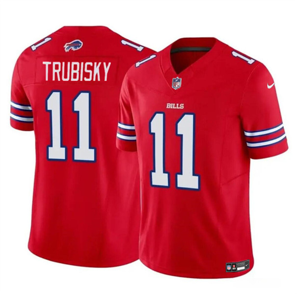 Men’s Buffalo Bills #11 Mitch Trubisky Red 2023 F.U.S.E. Vapor Untouchable Limited Football Stitched Jersey