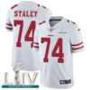 Nike 49ers #74 Joe Staley White Super Bowl LIV 2020 Men’s Stitched NFL Vapor Untouchable Limited Jersey