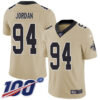 Nike Saints #94 Cameron Jordan Gold Men’s Stitched NFL Limited Inverted Legend 100th Season Jersey