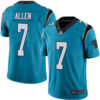 Panthers #7 Kyle Allen Blue Men’s Stitched Football Limited Rush Jersey