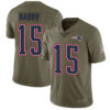 Nike Patriots #15 N’Keal Harry Olive Men’s Stitched NFL Limited 2017 Salute To Service Jersey