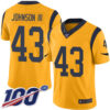 Rams #43 John Johnson III Gold Men’s Stitched Football Limited Rush 100th Season Jersey