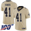 Nike Saints #41 Alvin Kamara Gold Men’s Stitched NFL Limited Inverted Legend 100th Season Jersey