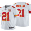 Men’s Kansas City Chiefs #21 Bashaud Breeland White 2021 Super Bowl LV Limited Stitched NFL Jersey