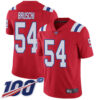 Nike Patriots #54 Tedy Bruschi Red Alternate Men’s Stitched NFL 100th Season Vapor Limited Jersey