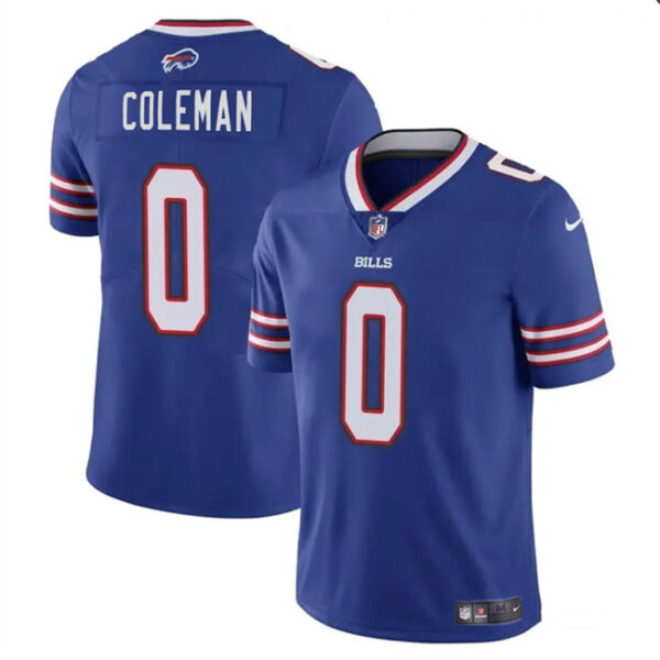 Men’s Buffalo Bills #0 Keon Coleman Blue 2024 Draft Vapor Untouchable Limited Football Stitched Jersey