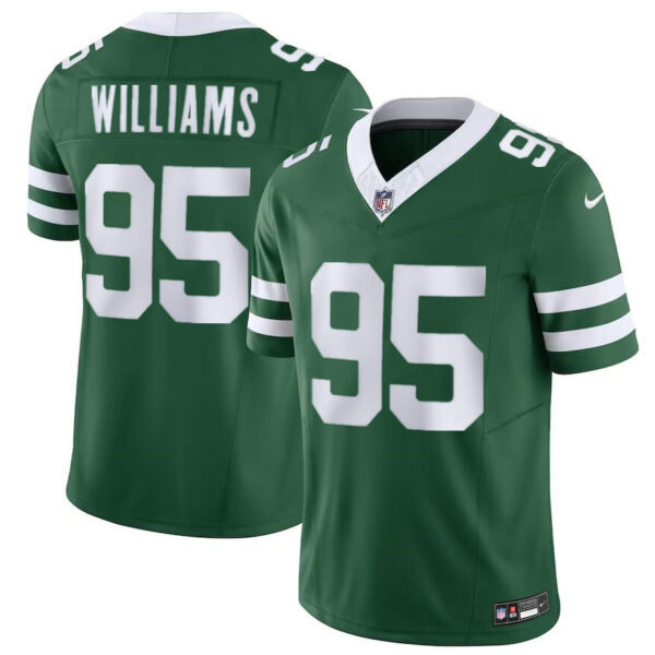 Men’s New York Jets #95 Garrett Wilson Green 2024 F.U.S.E. Vapor Limited Football Stitched Jersey