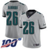 Nike Eagles #26 Miles Sanders Silver Men’s Stitched NFL Limited Inverted Legend 100th Season Jersey