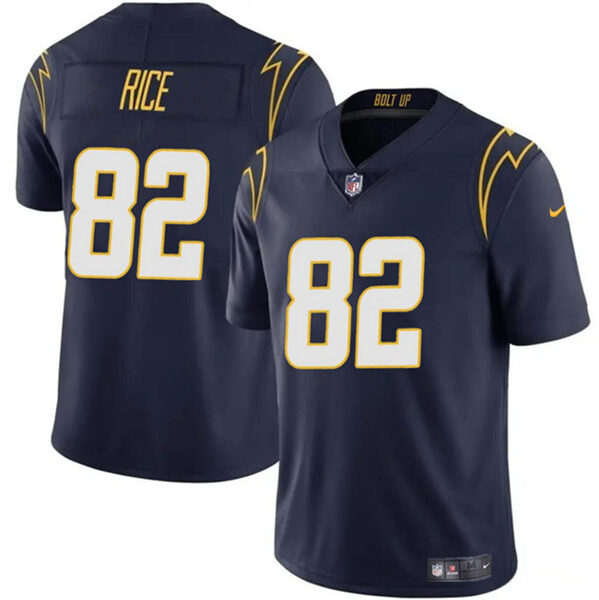 Men’s Los Angeles Chargers #82 Brenden Rice Navy 2024 Draft Vapor Limited Football Stitched Jersey