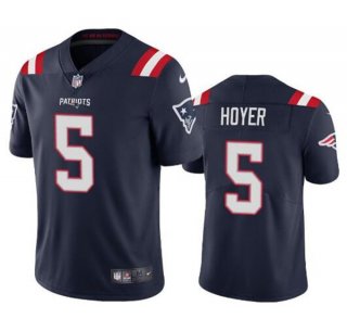 Men’s New England Patriots #5 Brian Hoyer Navy 2021 Vapor Untouchable Limited Stitched Jersey