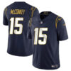 Men’s Los Angeles Chargers #15 Ladd McConkey Navy 2024 Draft Vapor Limited Football Stitched Jersey